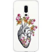 Чехол со стразами Meizu 16th Heart