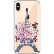Чехол со стразами Apple iPhone XS Max Eiffel Tower