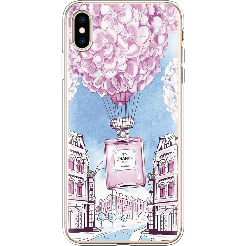 Чехол со стразами Apple iPhone XS Max Perfume bottle