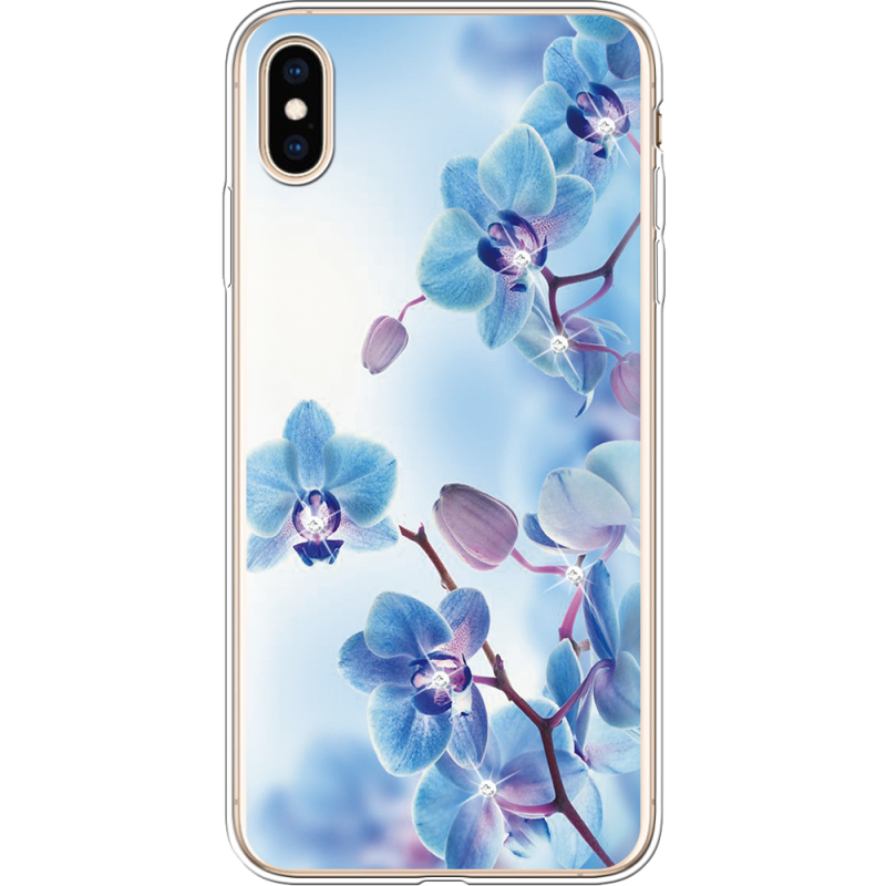 Чехол со стразами Apple iPhone XS Max Orchids
