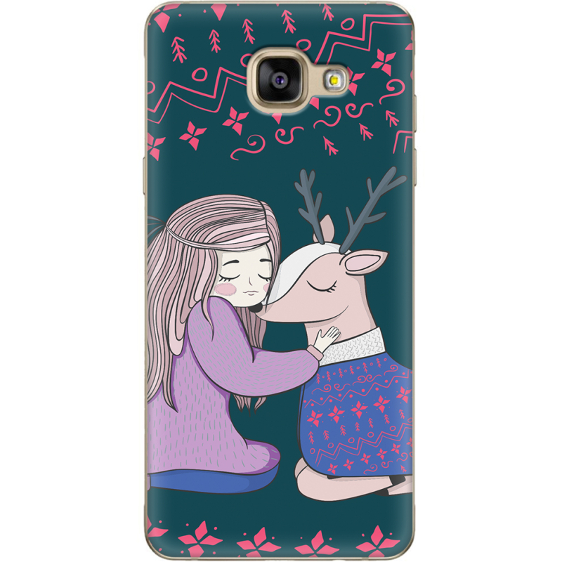 Чехол Uprint Samsung A710 Galaxy A7 2016 Girl and deer