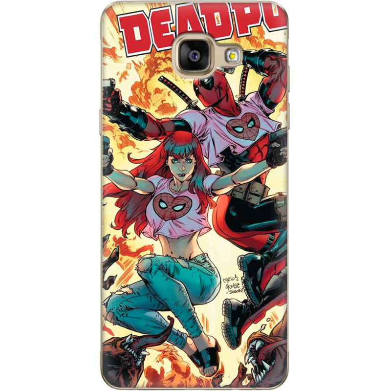 Чехол Uprint Samsung A710 Galaxy A7 2016 Deadpool and Mary Jane