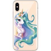 Чехол со стразами Apple iPhone XS Unicorn Queen
