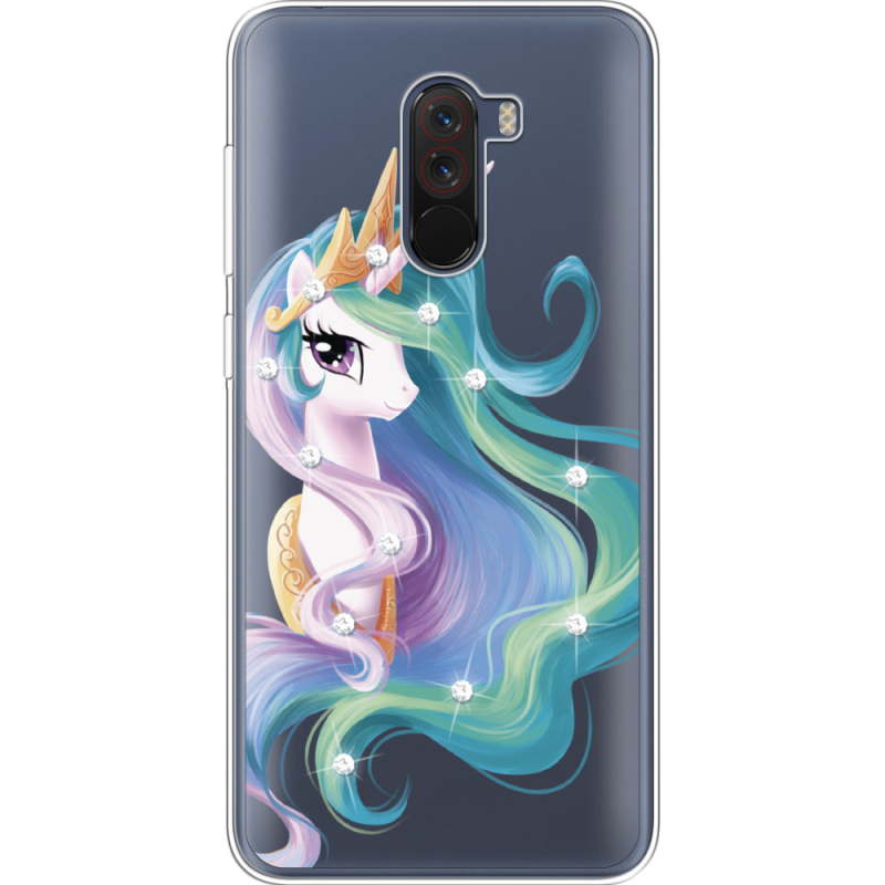 Чехол со стразами Xiaomi Pocophone F1 Unicorn Queen