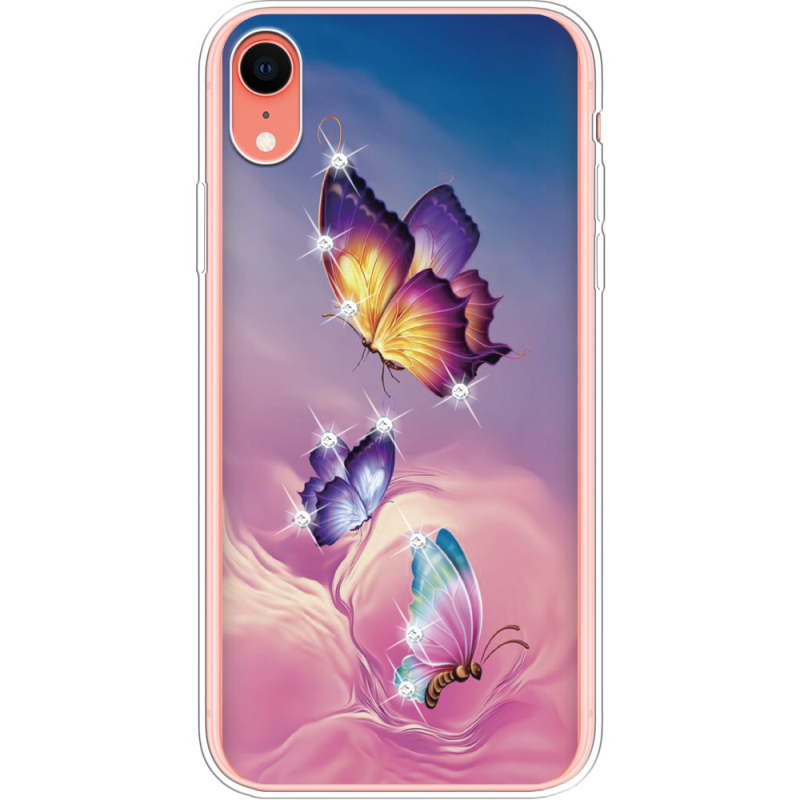 Чехол со стразами Apple iPhone XR Butterflies