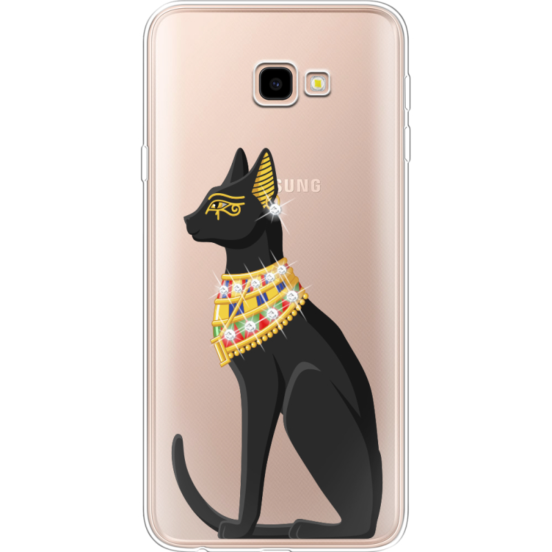 Чехол со стразами Samsung J415 Galaxy J4 Plus 2018 Egipet Cat