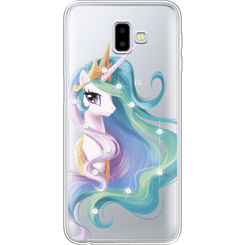 Чехол со стразами Samsung J610 Galaxy J6 Plus 2018 Unicorn Queen