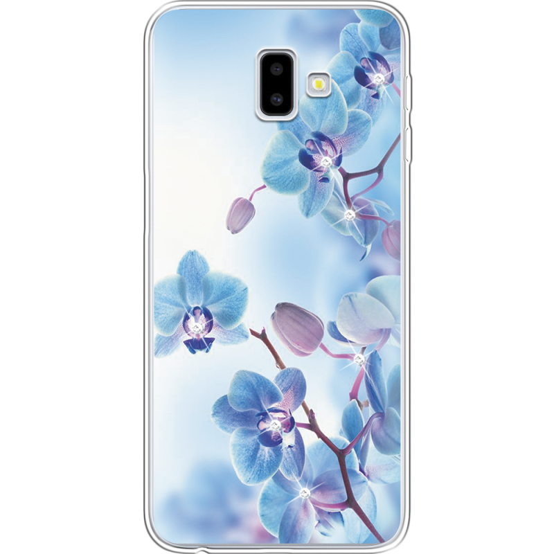 Чехол со стразами Samsung J610 Galaxy J6 Plus 2018 Orchids