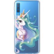 Чехол со стразами Samsung A750 Galaxy A7 2018 Unicorn Queen
