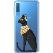 Чехол со стразами Samsung A750 Galaxy A7 2018 Egipet Cat
