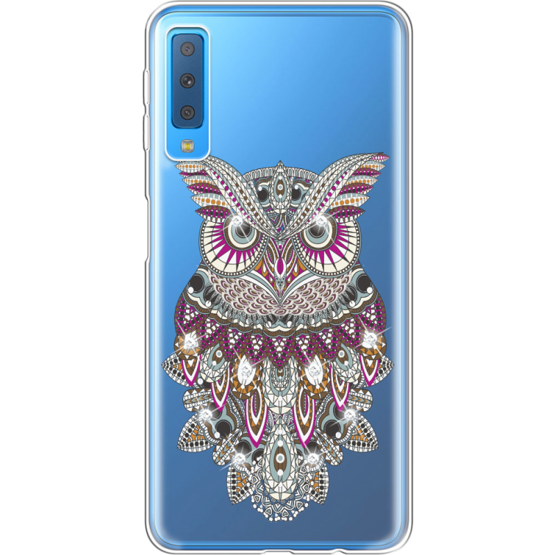 Чехол со стразами Samsung A750 Galaxy A7 2018 Owl