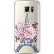 Чехол со стразами Samsung G930 Galaxy S7 Eiffel Tower
