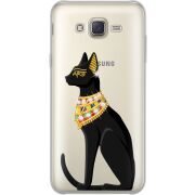 Чехол со стразами Samsung J701 Galaxy J7 Neo Duos Egipet Cat