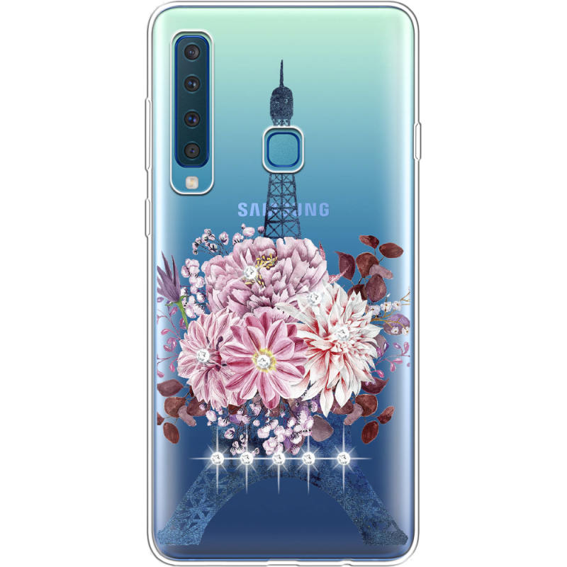 Чехол со стразами Samsung A920 Galaxy A9 2018 Eiffel Tower