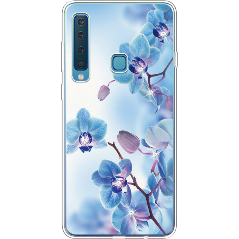 Чехол со стразами Samsung A920 Galaxy A9 2018 Orchids