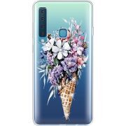 Чехол со стразами Samsung A920 Galaxy A9 2018 Ice Cream Flowers