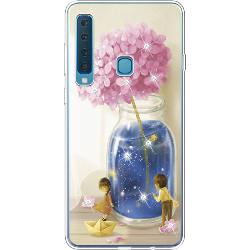 Чехол со стразами Samsung A920 Galaxy A9 2018 Little Boy and Girl