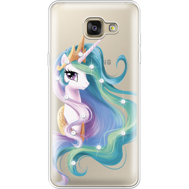 Чехол со стразами Samsung A710 Galaxy A7 2016 Unicorn Queen