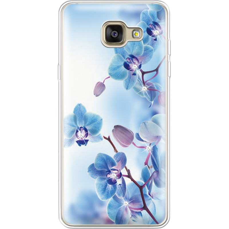 Чехол со стразами Samsung A710 Galaxy A7 2016 Orchids