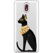 Чехол со стразами Nokia 3.1 Egipet Cat