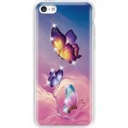 Чехол со стразами Apple iPhone 5С Butterflies
