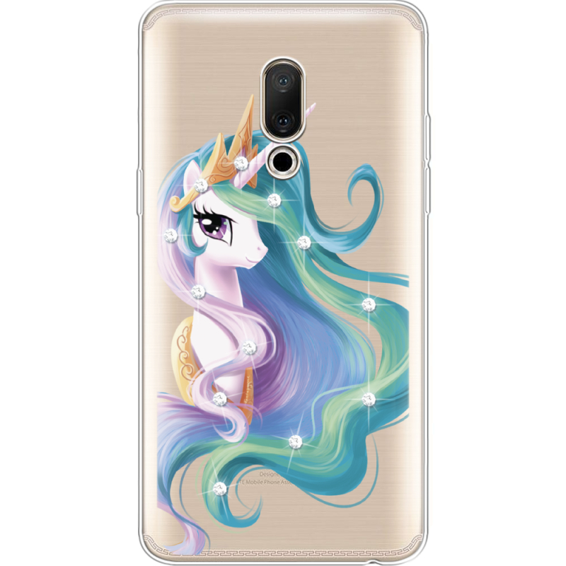 Чехол со стразами Meizu 15 Plus Unicorn Queen