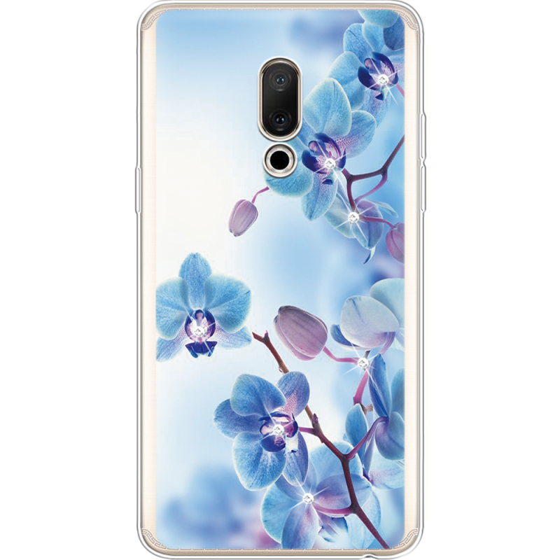 Чехол со стразами Meizu 15 Plus Orchids