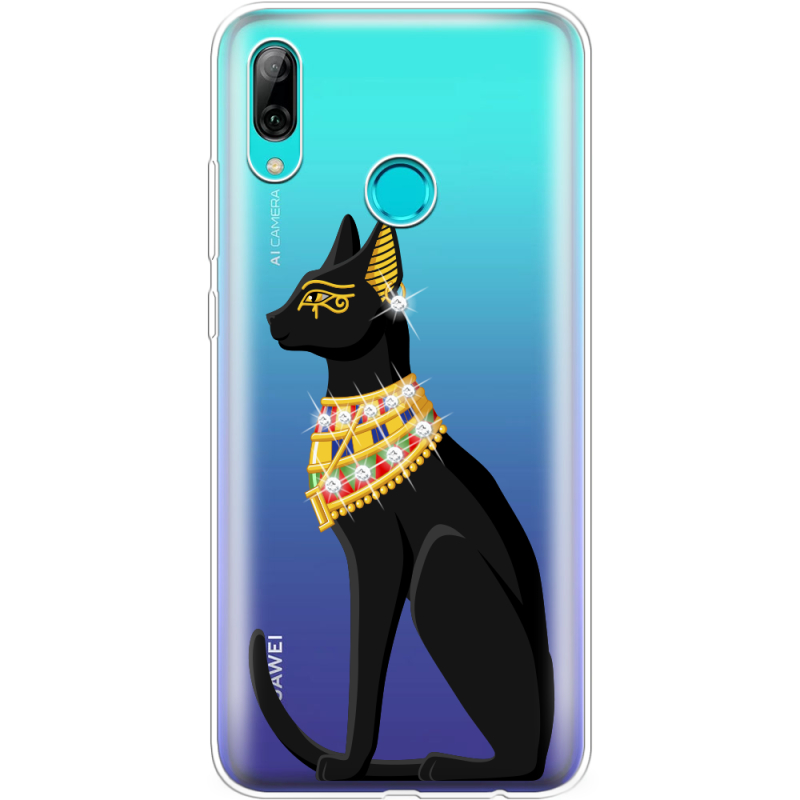 Чехол со стразами Huawei P Smart 2019 Egipet Cat