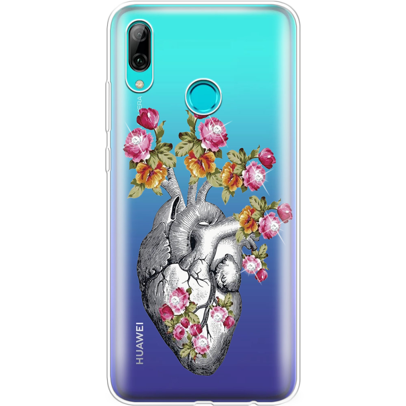 Чехол со стразами Huawei P Smart 2019 Heart