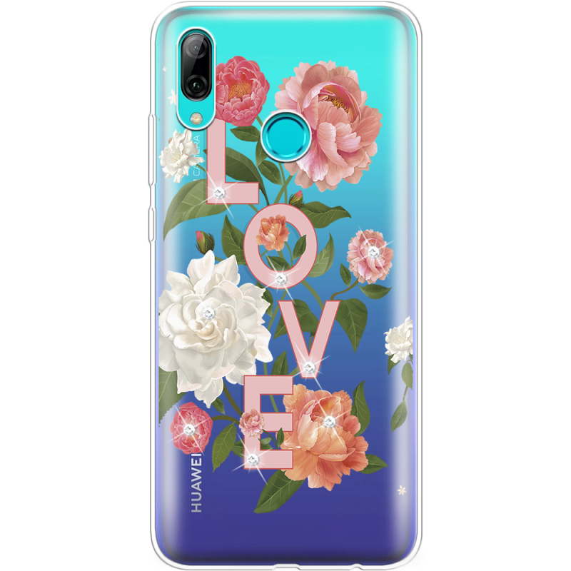 Чехол со стразами Huawei P Smart 2019 Love