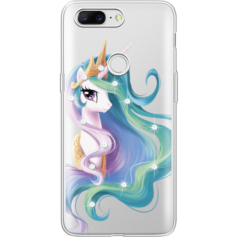 Чехол со стразами OnePlus 5t Unicorn Queen
