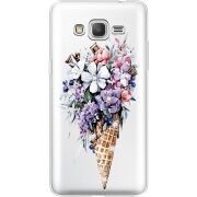 Чехол со стразами Samsung G530 /G531 Galaxy Grand Prime Ice Cream Flowers