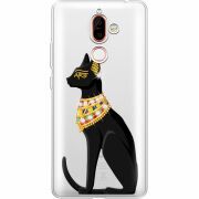 Чехол со стразами Nokia 7 Plus Egipet Cat
