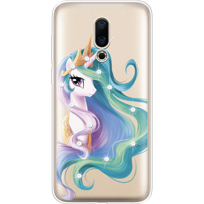 Чехол со стразами Meizu 16X Unicorn Queen