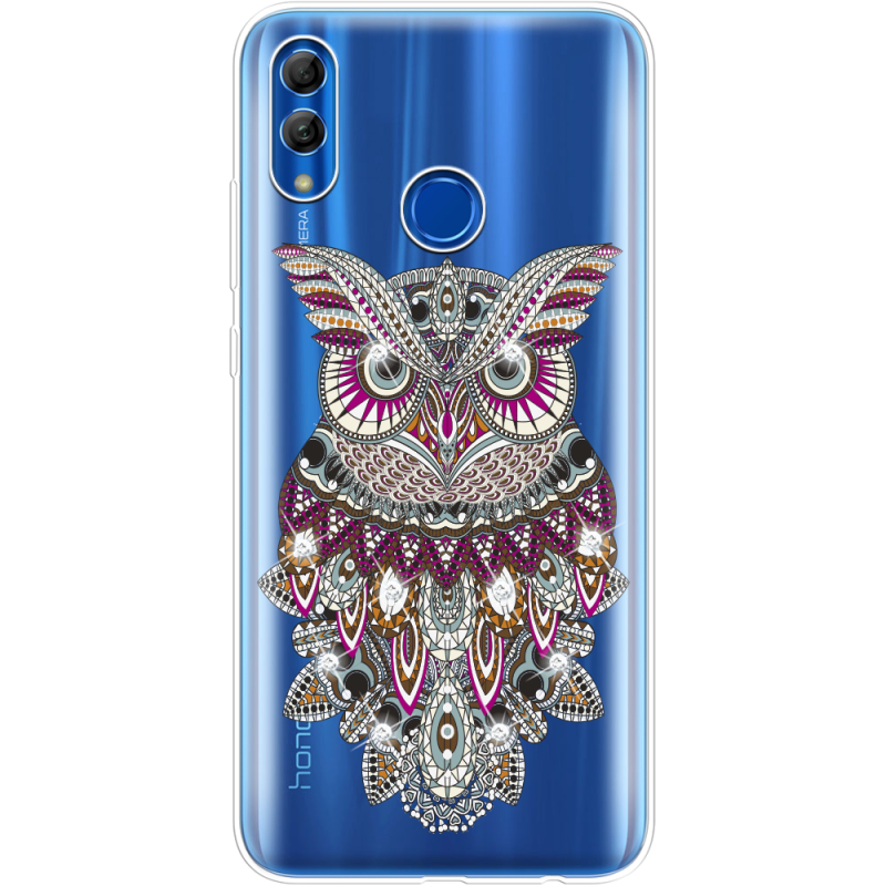 Чехол со стразами Honor 10 Lite Owl