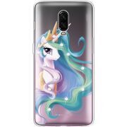 Чехол со стразами OnePlus 6T Unicorn Queen