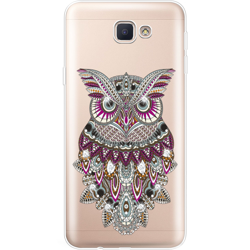 Чехол со стразами Samsung J5 Prime G570F Owl