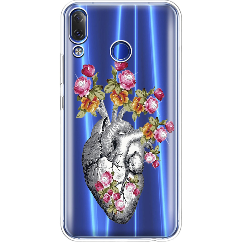 Чехол со стразами Lenovo Z5 Heart