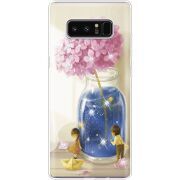 Чехол со стразами Samsung N950F Galaxy Note 8 Little Boy and Girl