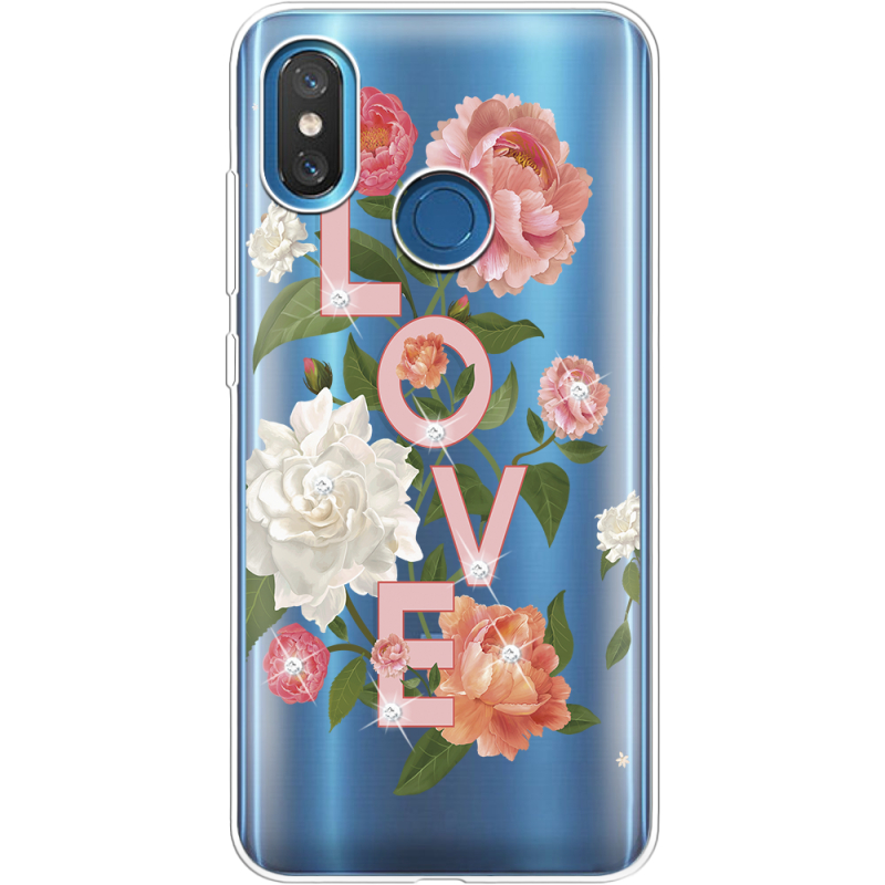 Чехол со стразами Xiaomi Mi 8 Love