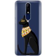 Чехол со стразами Nokia 5.1 Plus Egipet Cat