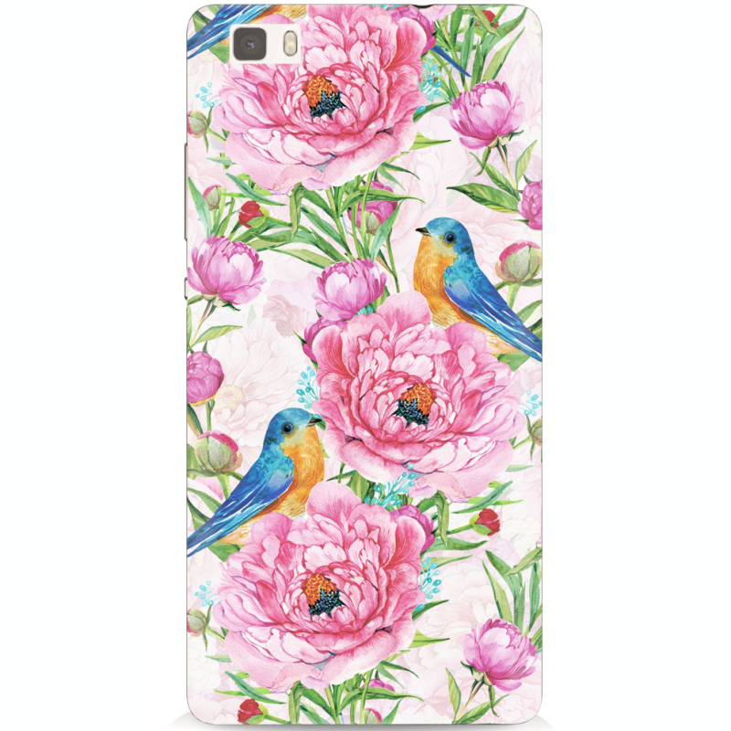 Чехол Uprint Huawei Ascend P8 Lite Birds and Flowers