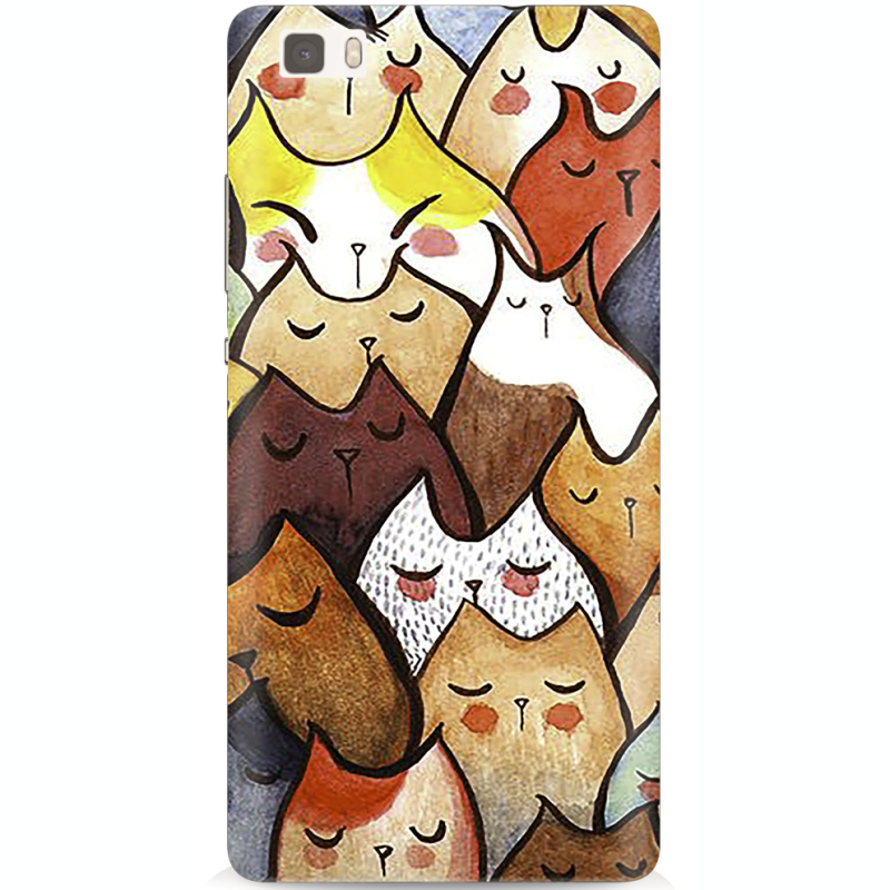 Чехол Uprint Huawei Ascend P8 Lite Sleepy Cats