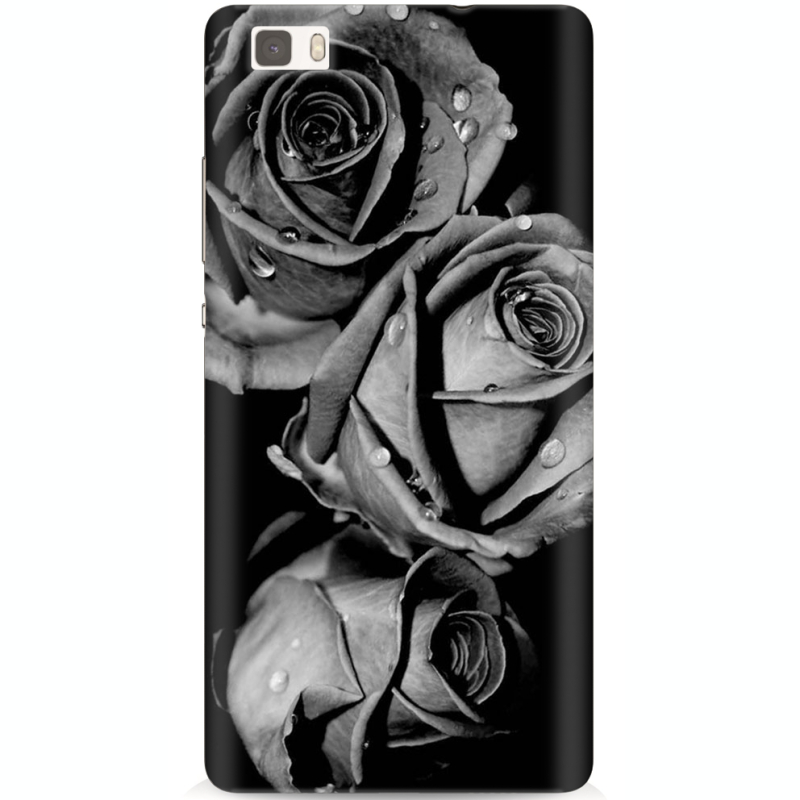 Чехол Uprint Huawei Ascend P8 Lite Black and White Roses