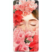 Чехол Uprint Huawei Ascend P8 Lite Girl in Flowers
