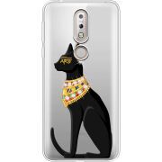 Чехол со стразами Nokia 7.1 Egipet Cat