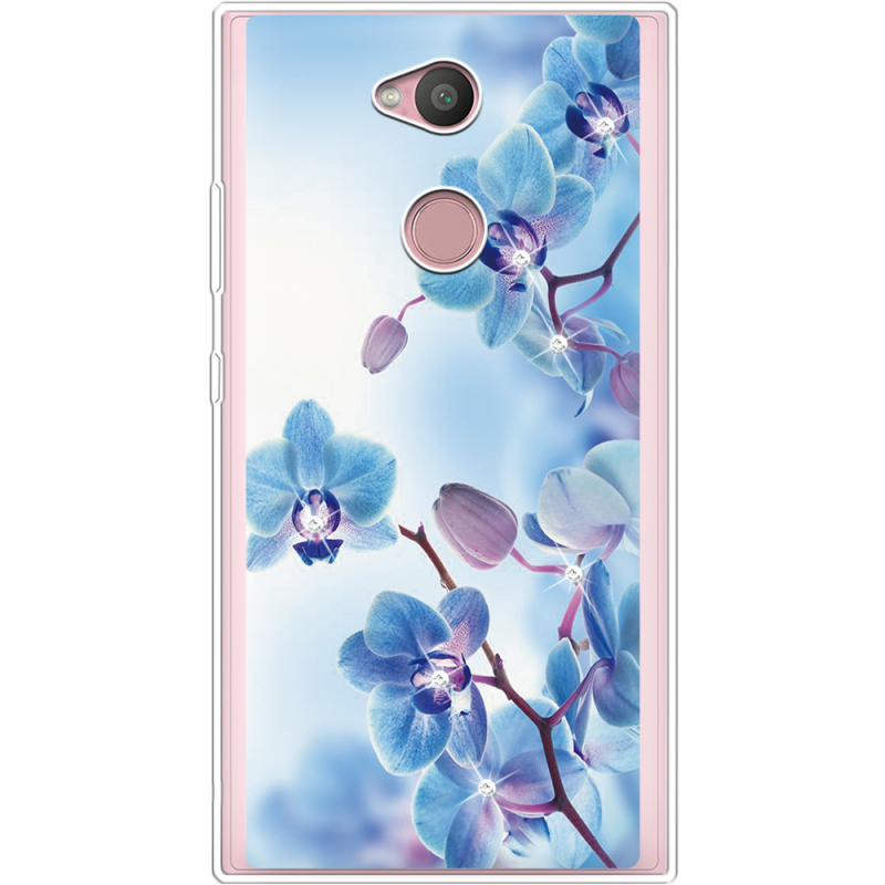 Чехол со стразами Sony Xperia L2 H4311  Orchids