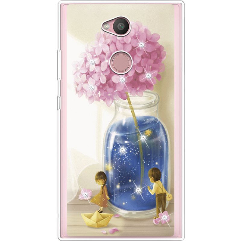 Чехол со стразами Sony Xperia L2 H4311  Little Boy and Girl