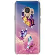 Чехол со стразами Samsung G960 Galaxy S9 Butterflies