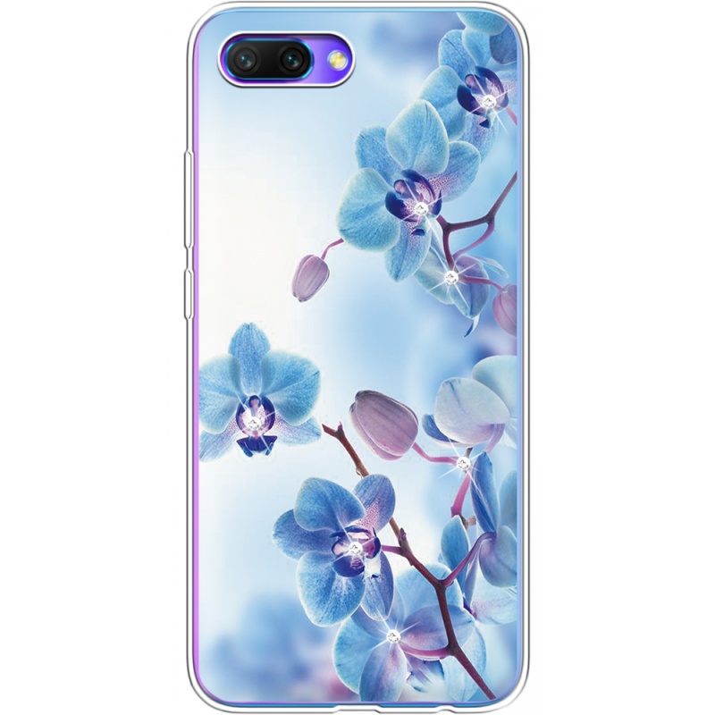 Чехол со стразами Honor 10 Orchids